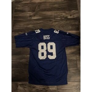 New York Giants Kevin Boss #89 Blue Reebok VTG Jersey Size Youth Large 14-16 431